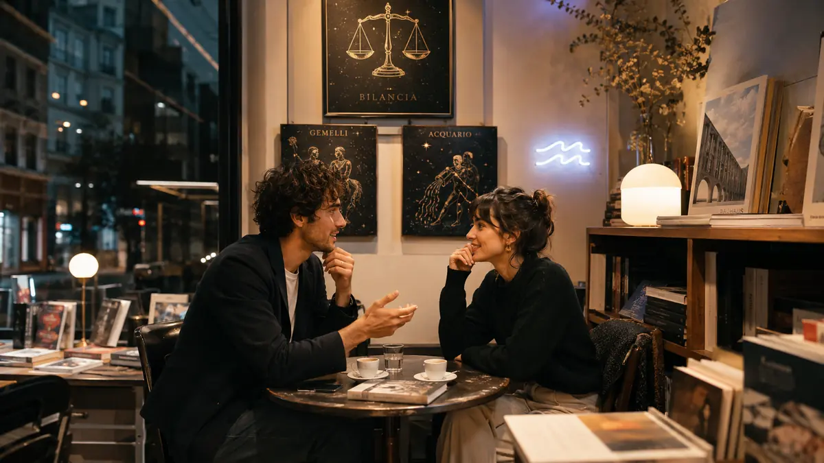 Cena accogliente in una libreria caff