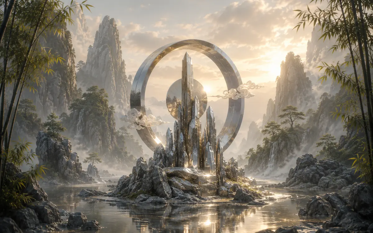 Immagine astratta per descrivere l'Elemento cinese metallo